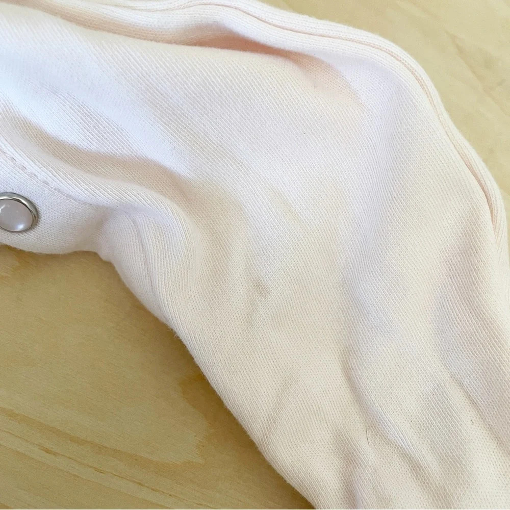 Loved baby Organic Velveteen Graphic Footie in Blush Sz 3-6 - Picture 7 of 7